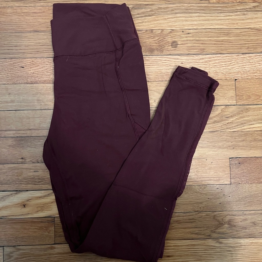 STORI INTRO TIGHTS — MAROON - SZ 8 - Slight worn seams - NO PILLING